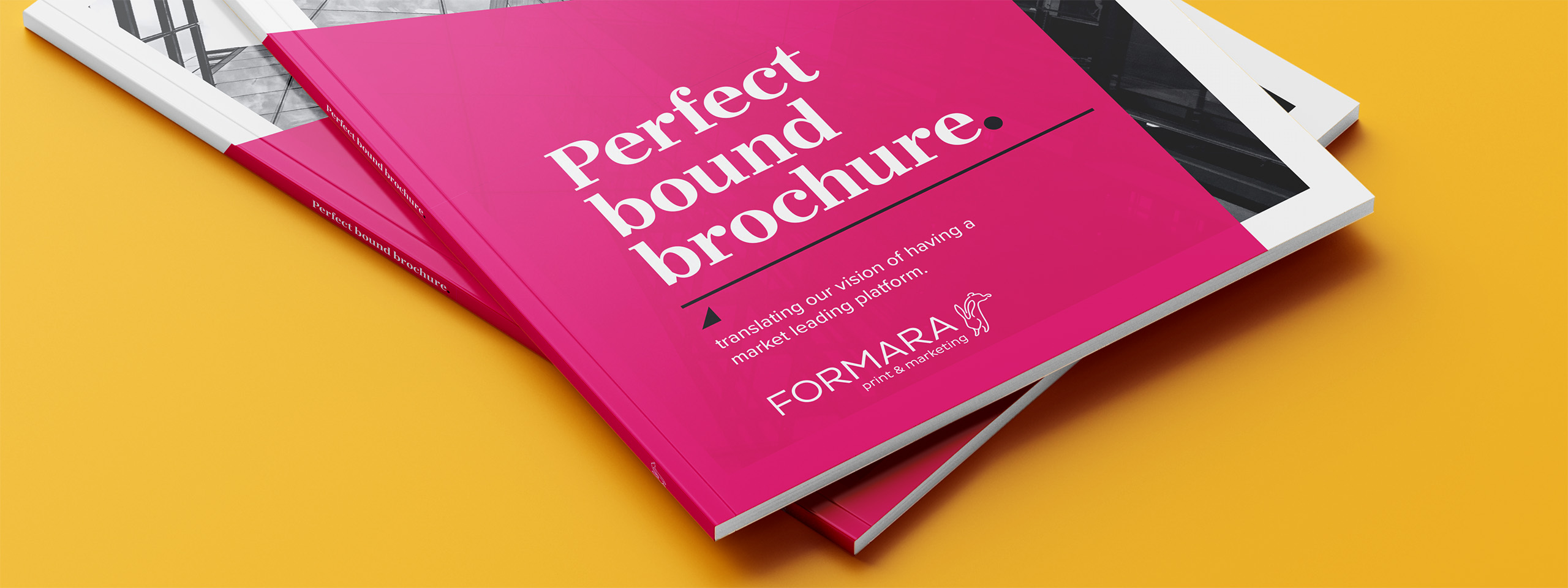 Example of a perfect bound brochure