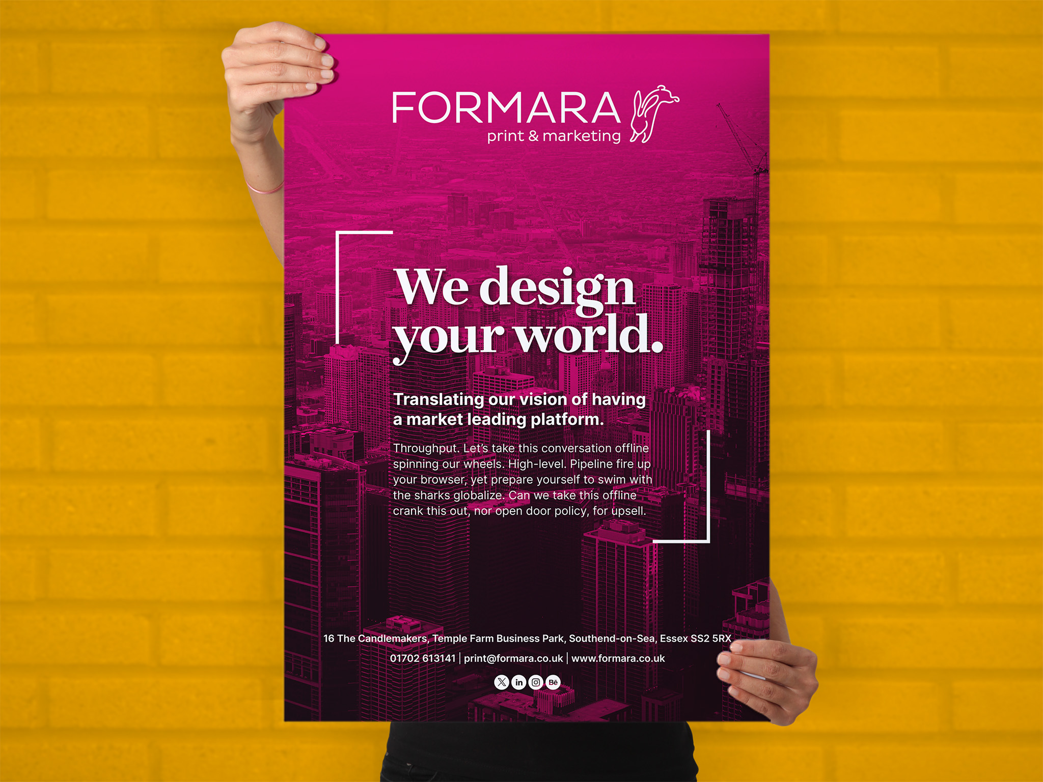 Custom poster printing – high-quality, vibrant posters for marketing and promotional purposes.