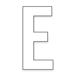 Letter E - Bin Sticker