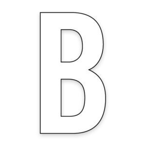 Letter B - Bin Sticker
