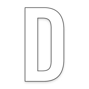 Letter D - Bin Sticker