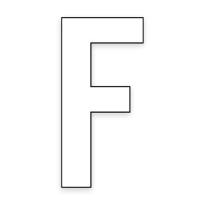 Letter F - Bin Sticker