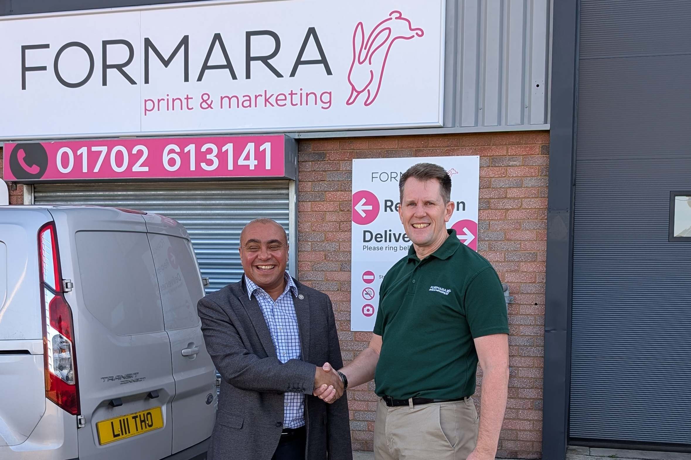 MP David Burton-Sampson visits Formara in Southend to discuss apprenticeships, sustainability, and the future of print.